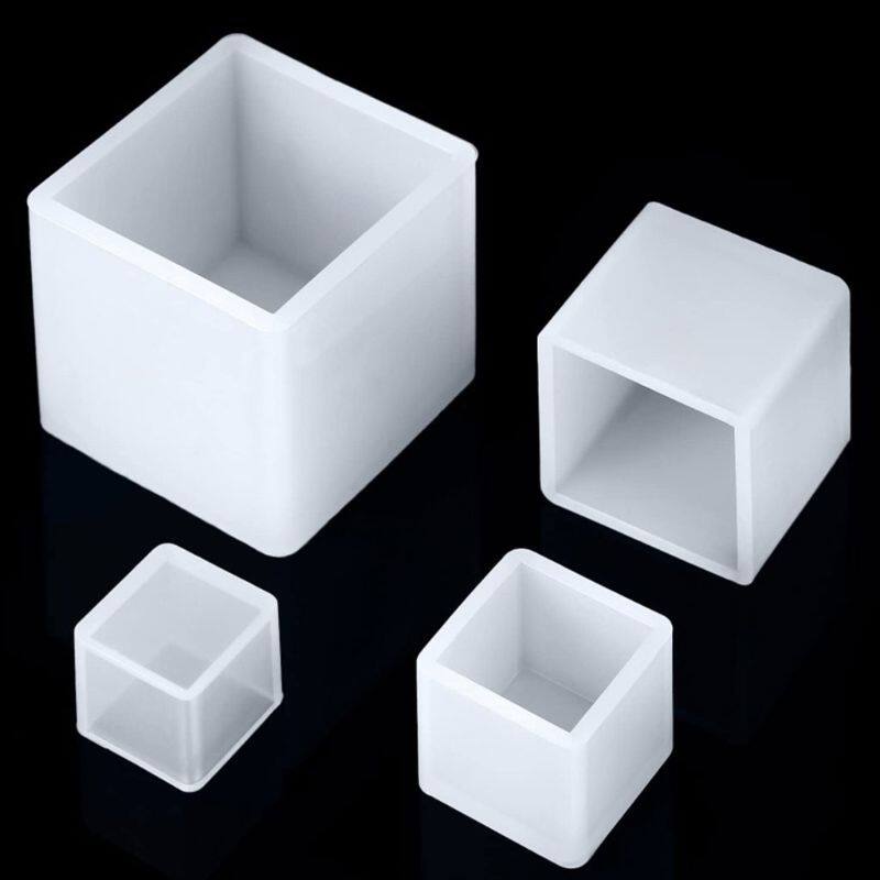 ♥ 4Pcs/Set Crystal Epoxy Resin Mold Square Jewelry Casting Silicone Mould DIY Crafts Pendant Making Tool