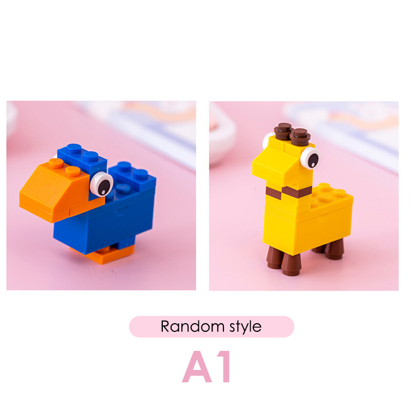 Behoo DIY Cartoon Building Block Pencil Sharpener Student Creative Puzzle Assembled