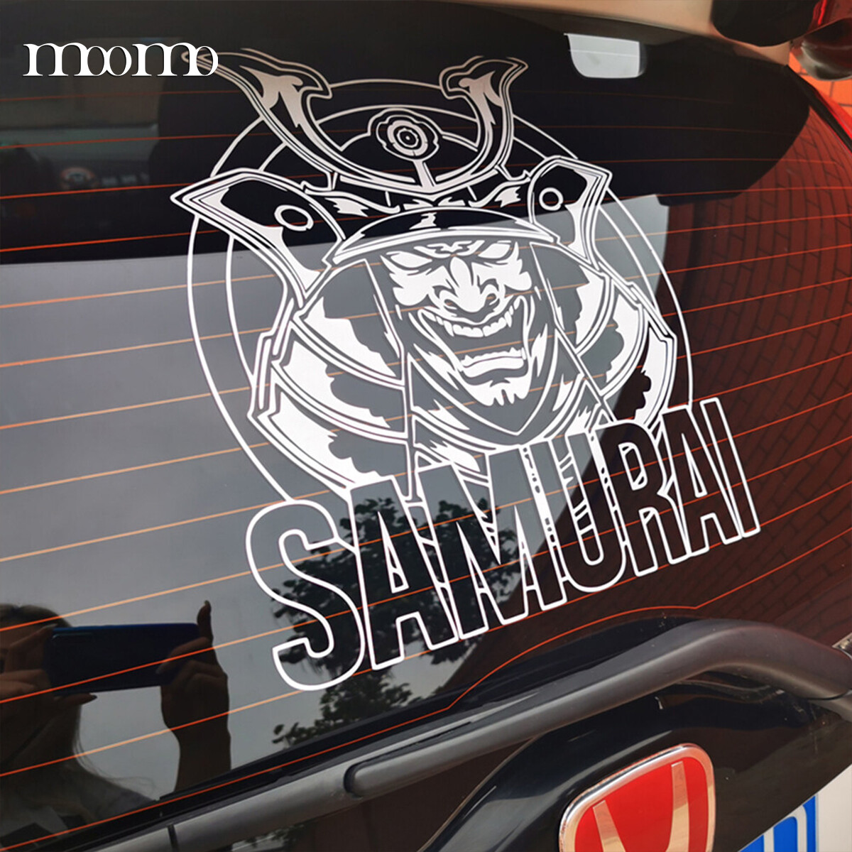JDM Miếng Dán Phản Quang Cho Xe Hơi Đề Can Chống Nước Samurai Miếng Dán Trang Trí JDM Kính Chắn Gió Phía Sau