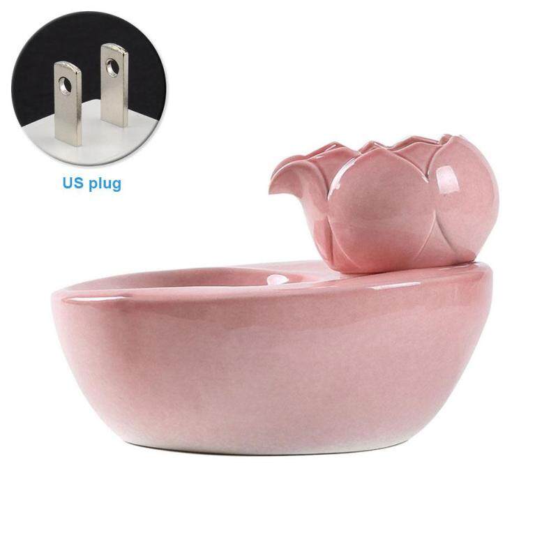 Cho Ăn Nước Đồ Thú Cưng Tròn Vintage Gốm Tự Động Lưu Hành Đựng Điện Chó Mèo Vòi Nước Uống