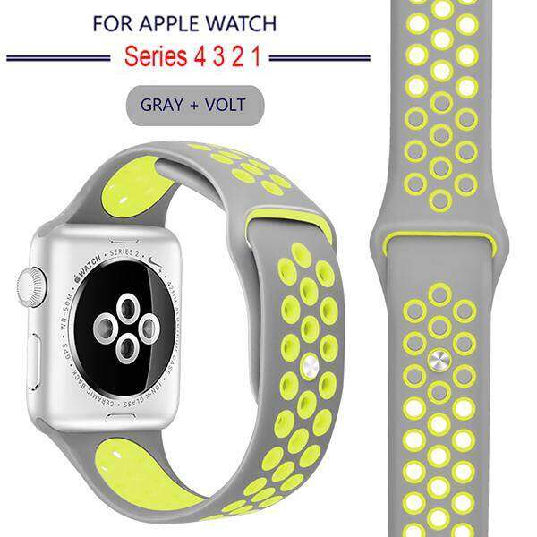 New Breathable Silicone Sports Band for Apple Watch Ultra Series 9 8 7 SE 6 5 4 3 2 1 49mm 45mm 42MM 41mm 38MM Rubber Strap Bands for I watch 5 4 3 40mm 44mm