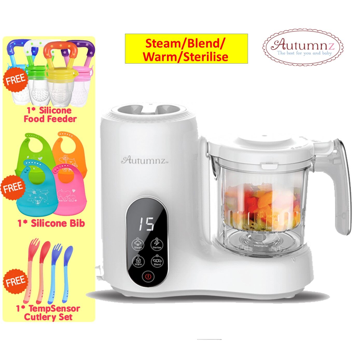 Autumnz New Double Tier Multifunctional Processor Steamer & Blender