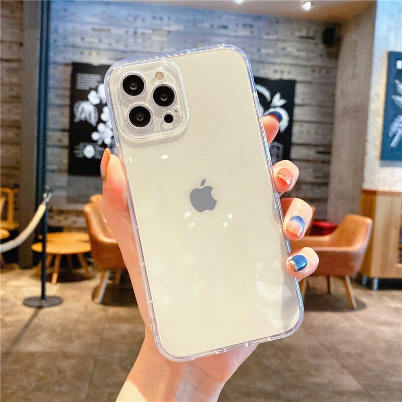 Clear case for iphone 13 mini 13 pro max tpu silicon fitted bumper soft case for iphone 12 mini 12 pro max 11 pro max xs max xr 6 7 8 plus clear back cover cases