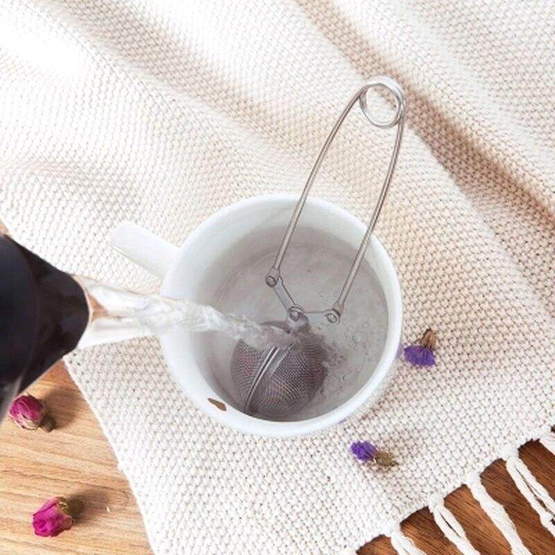 HELLOYOUNG Tea Infuser Stainless Steel Tea Pot Infuser Sphere Mesh Tea Strainer Handle Tea Ball