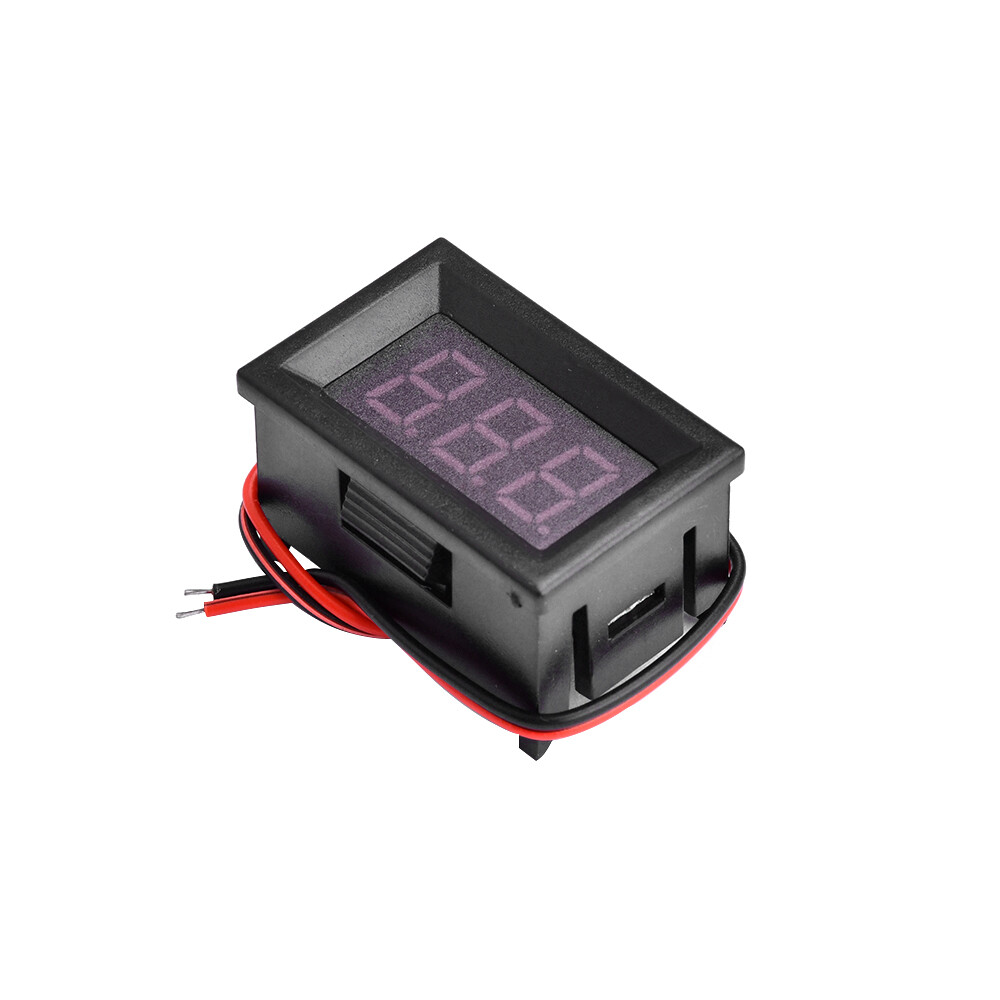 FocusAi  Voltage Meter 2 Wires 0.36" DC4-30V Digital Voltmeter Gauge Tester LED Display Panel Mount Car Motorcycle B-attery Monitor