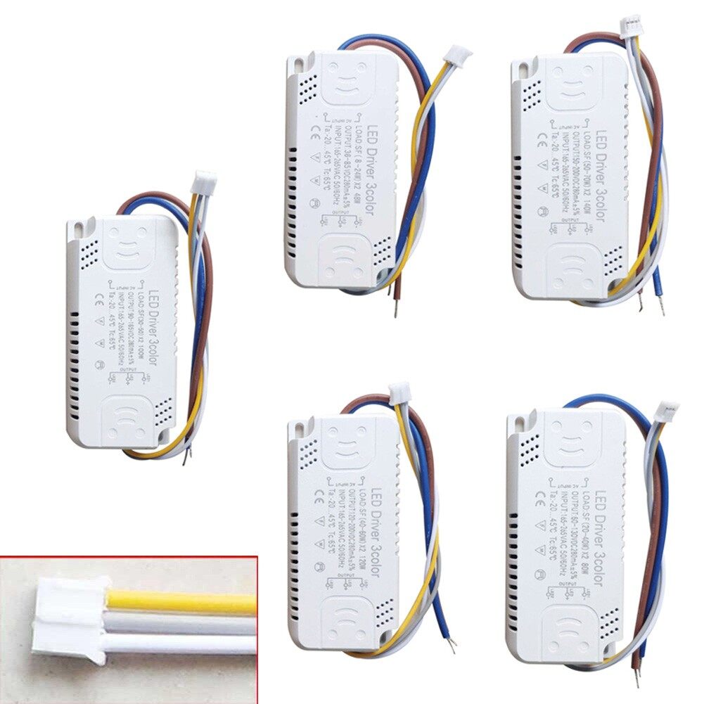 LED Driver Adapter For LED Lighting Non-Isolating Transformer Replacement LED Driver 3 Color