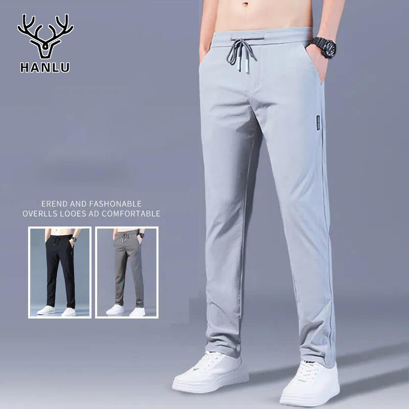 Hanlu Men's trousers ice silk breathable fabric Summer must-have ultra-thin High-quality wear-resistant business trousers