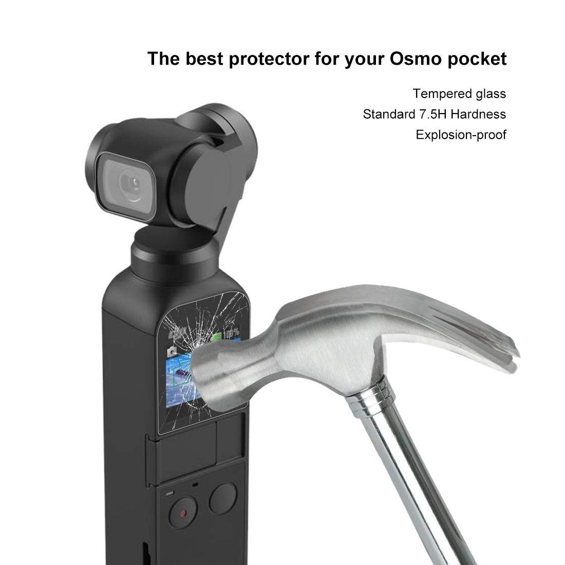 PULUZ HD Kính Cường Lực Bảo Vệ Ống Kính + Phim Màn Hình Cho DJI OSMO Pocket Gimbal