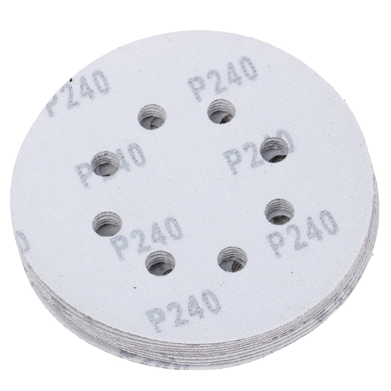 5" 8-Hole Sanding Discs 100-Pack – 120 Grit Hook & Loop, Aluminum Oxide For Random Orbital Sanders