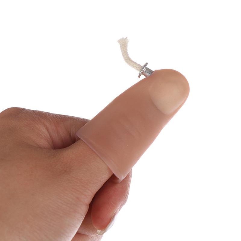 wanglianzhon 1Pc Magic tricks prop candle flame movement fire rubber finger thumb magic