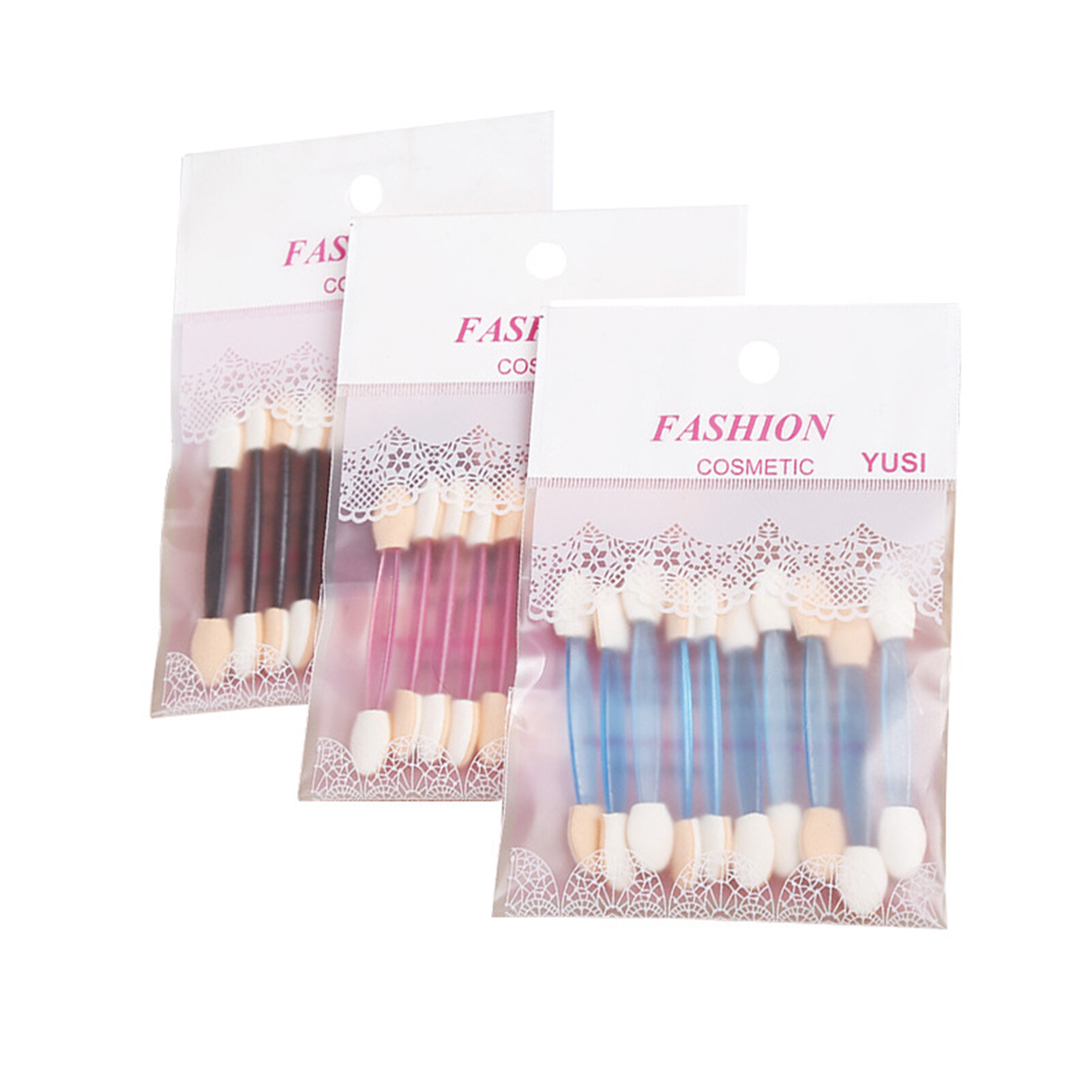 AWEI1 30Pcs Eyeshadow Applicator Portable Comfortable Touch Lightweight Easy to Apply Convenient Makeup Tools Sponge Dual Sided Eyeshadow Applicator for Novice Eyeshadow Brush Comfortable