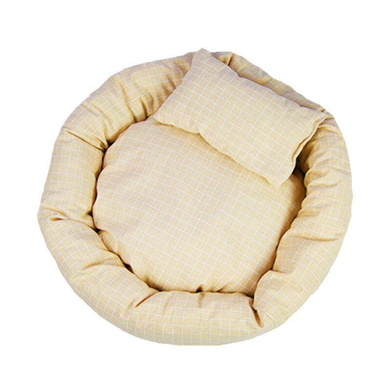 Bắc Âu Minimalism Bánh Trứng Vòng Ổ Cho Thú Cưng Cát Đi Vệ Sinh Cho Mèo Cũi Bốn Mùa Phổ Đơn Giản Đệm Thoải Mái Giấc Ngủ Sâu Đồ Dùng Cho Mèo Chó Puppy Teddy Con Chó