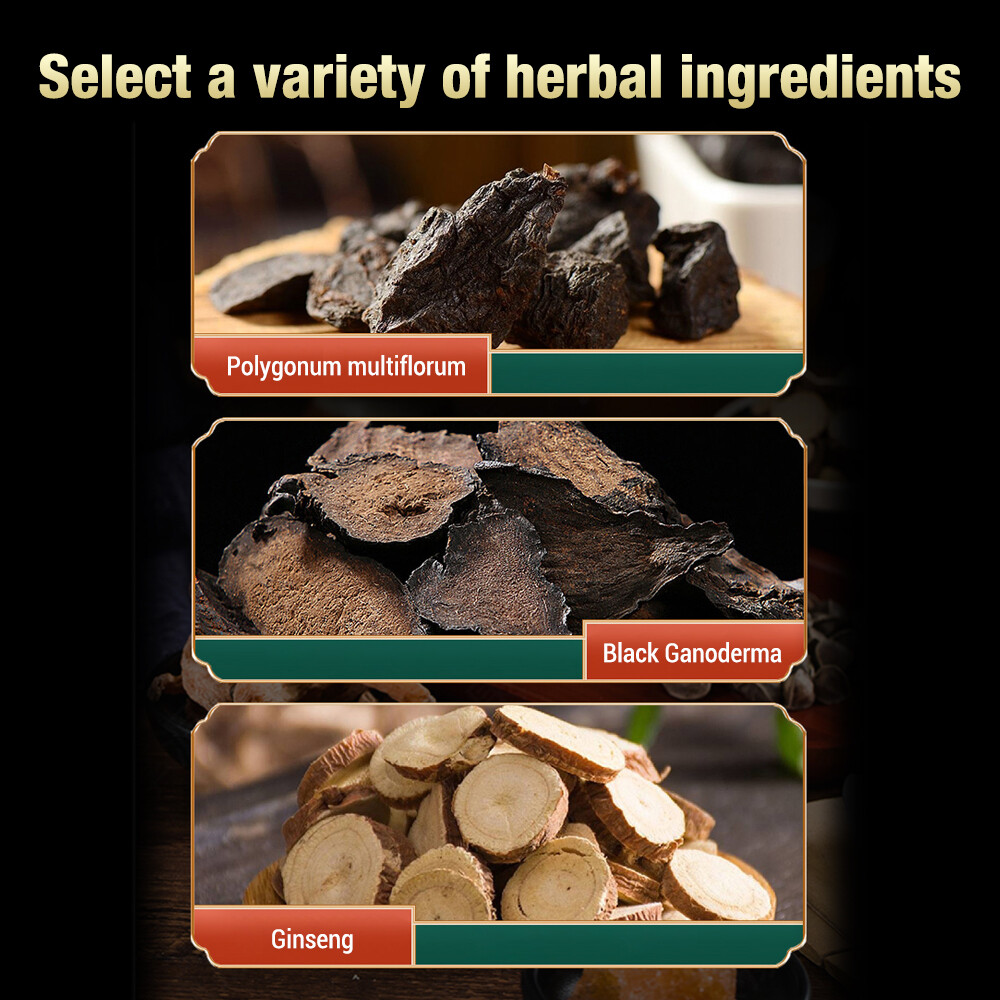 Đen Ganoderma polygonum multiflorum dầu gội công thức thảo dược tự nhiên làm sạch và làm mượt tóc tóc xù