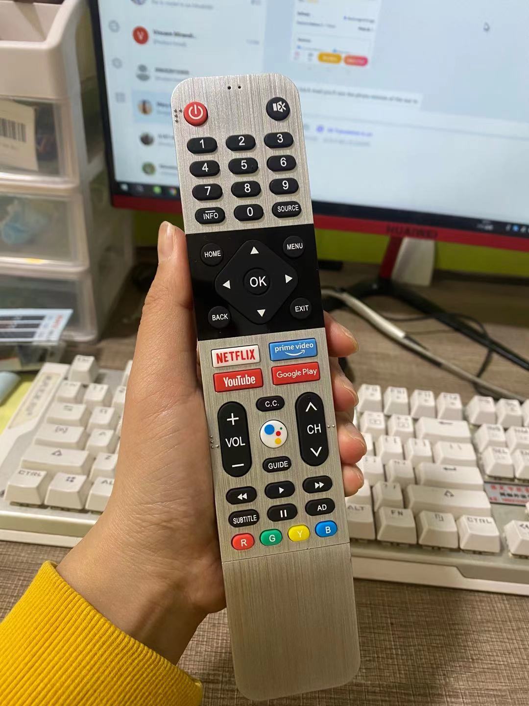 coocaa skyworth 65S6G C0OCAA Remote ALL Functions Working as SKYWORTH with +Plus [FREE] Remote Holder and Organizer with Voice Command