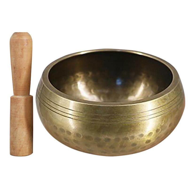 Tibetan Buddhist Singing Bowl Buddha Sound Bowl Musical Instrument for Meditation with Stick Yoga Home Decoration