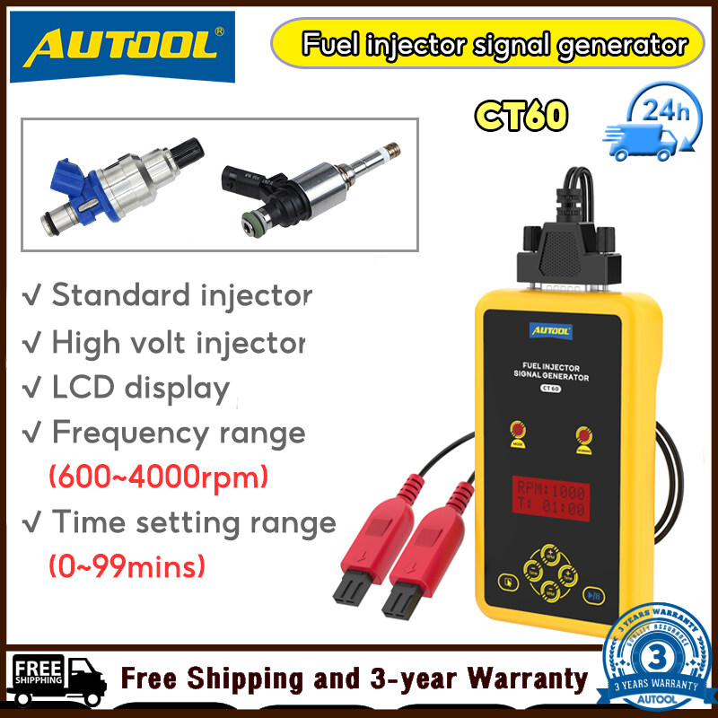 AUTOOL CT60 Fuel Injector Signal Generator Fuel Injector Super Pulse Signal Tester Increase