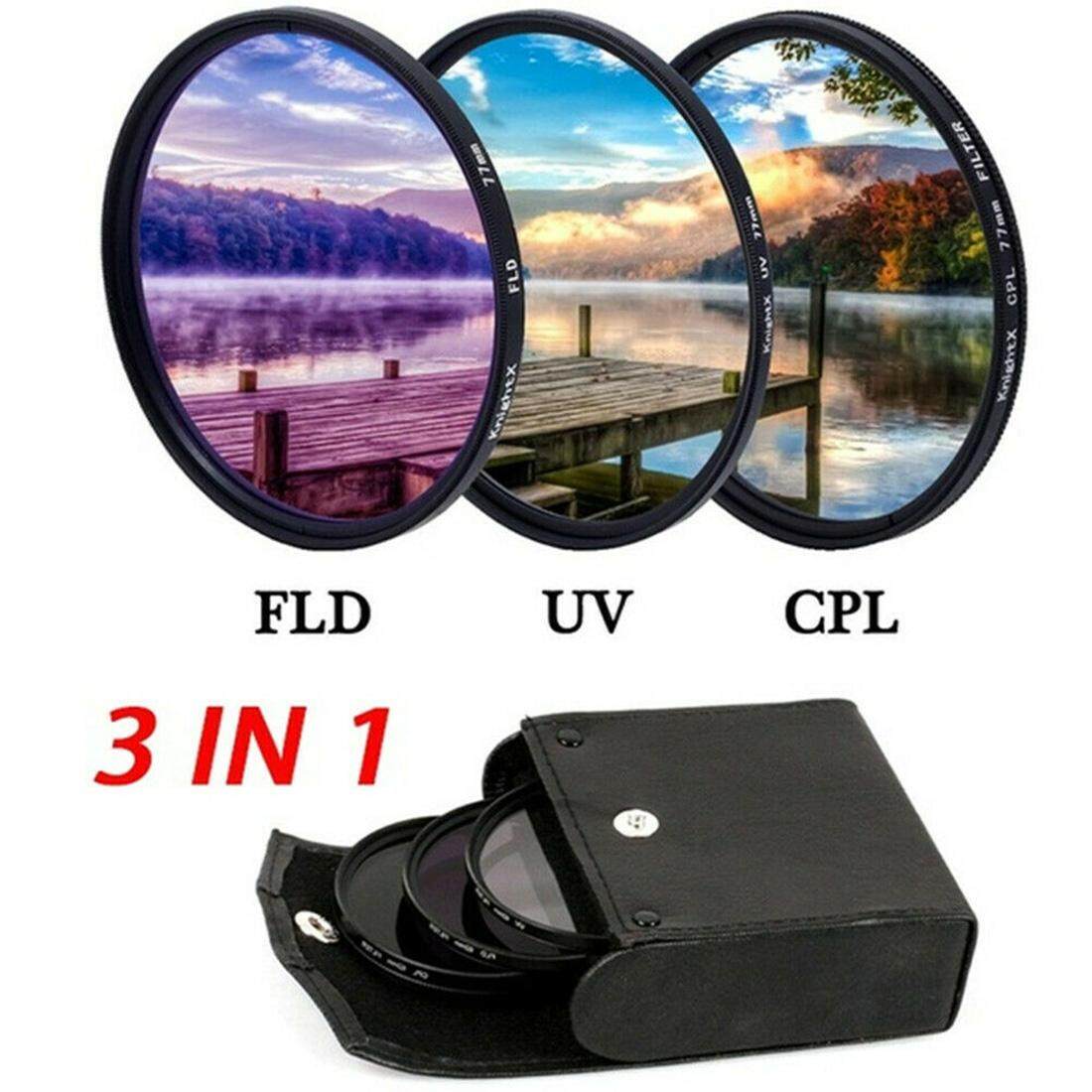 Portable Accessories Protection UV CPL FLD 3 In 1 Lens Outdoor Storage