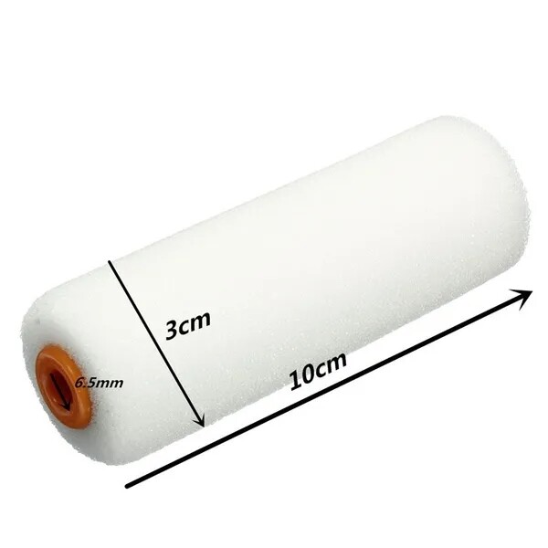 10Pcs 100Mm Mini lăn sơn Trắng Bền Bọt lăn sơn Tay Áo Nạp sơn thủ công con lăn xốp Trang trí Nghệ Thuật Bộ dụng cụ vẽ tranh
