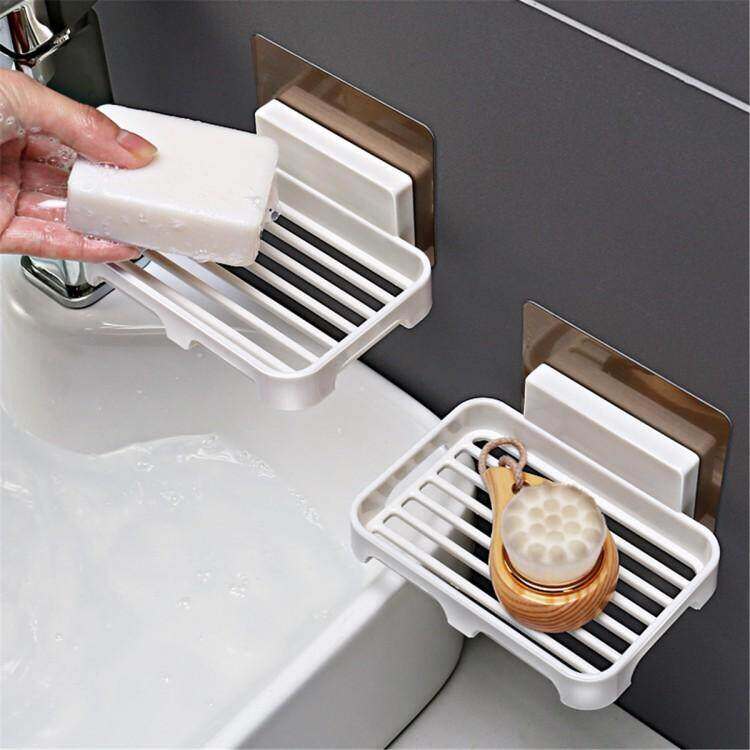 Hộp Xà Phòng Phòng Tắm Dán Liền Mạch Lắp Đặt Đơn Giản Móc Treo Tường Giá Đựng Xà Phòng