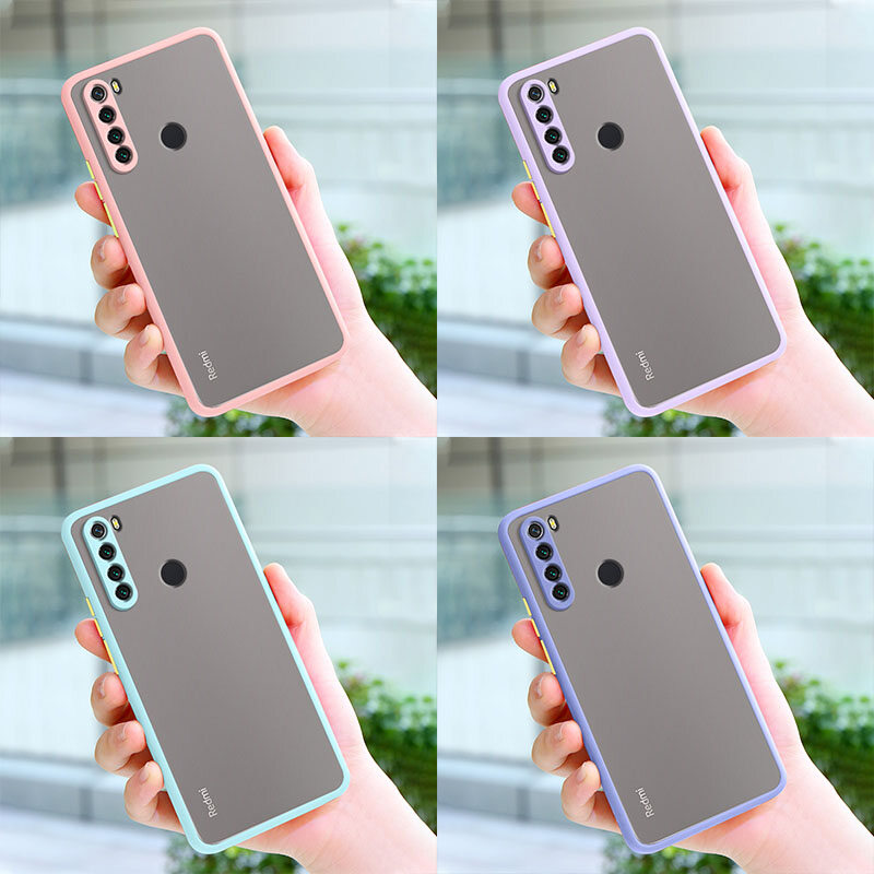 YBD Precision camera protection case For Xiaomi Redmi Note 8 Pro 8pro Casing multiple colour Matte Hard PC Back Cover Shockproof Phone Case