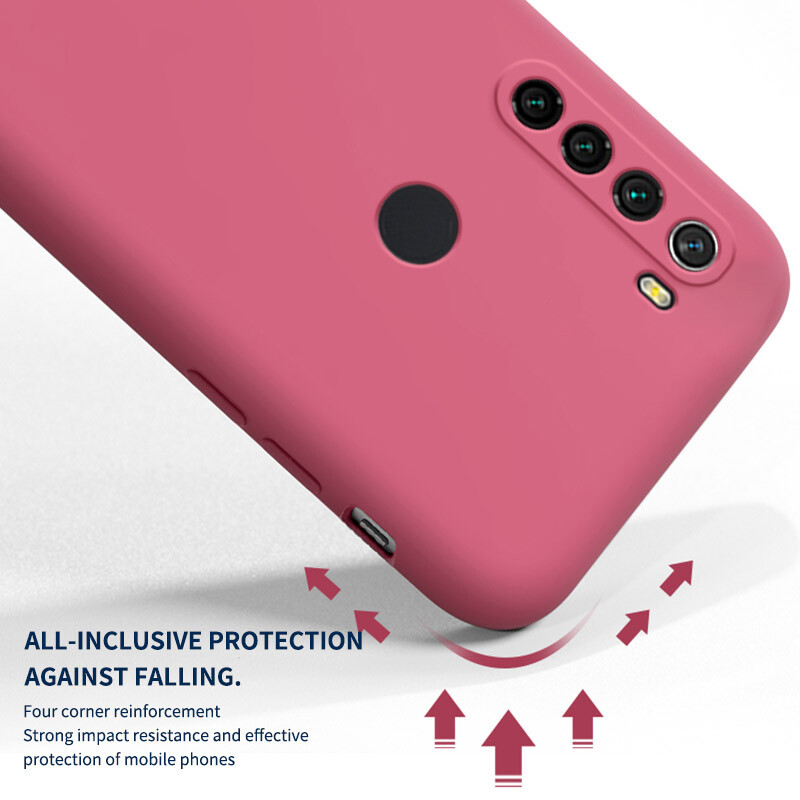 YBD case For Xiaomi Redmi Note 7 Pro Note 8 Accurate camera hole protection Casing ,Thin Soft Liquid Silicone Cover Candy Color Cases with free phone Lanyard