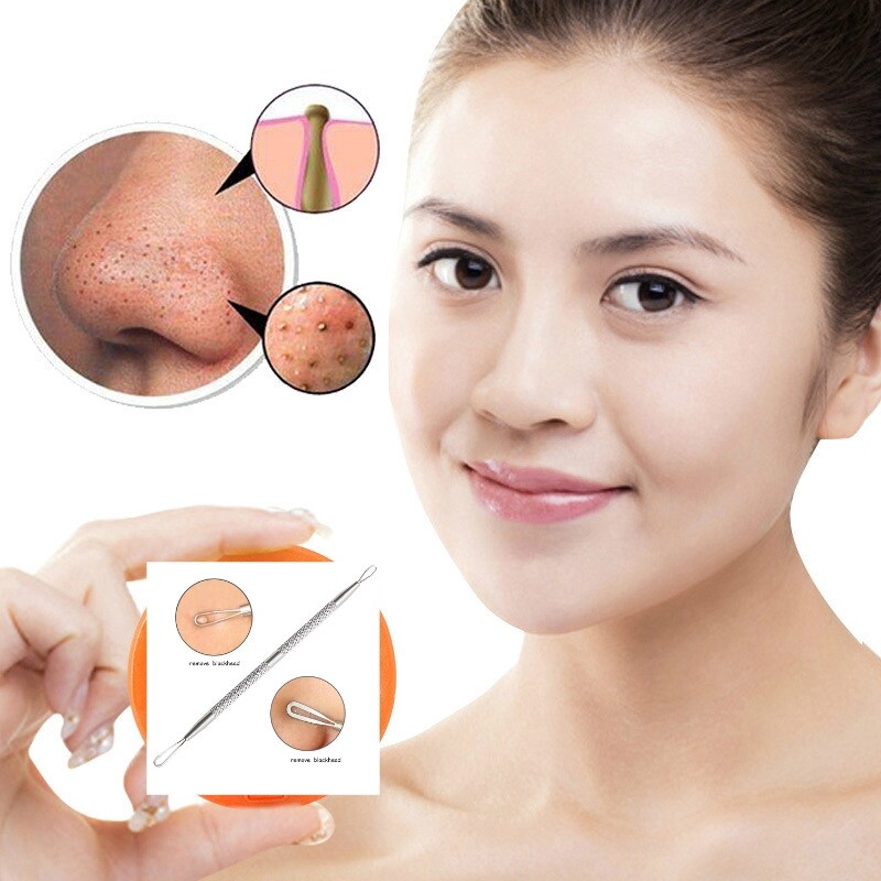 Dụng Cụ Nặn Mụn Bằng Thép Không Gỉ Kim Nặn Mụn Đầu Đen
