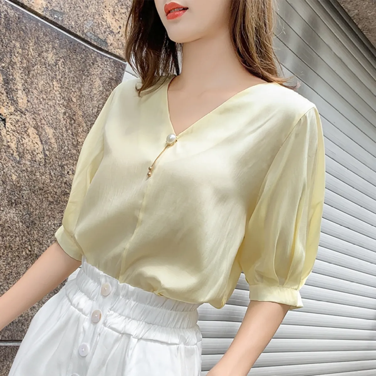 plain chiffon tops