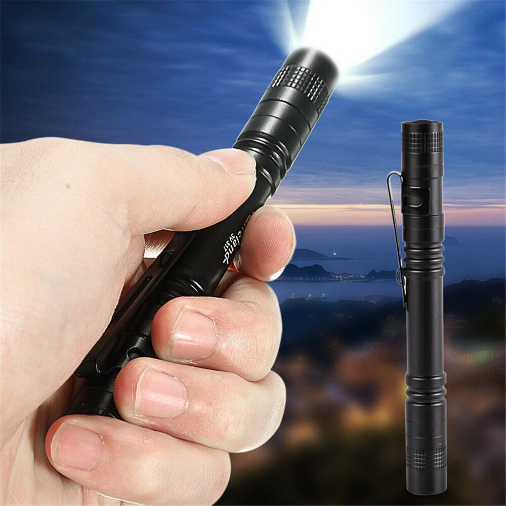 Virwir Original tactical flashlight re-chargeable torch light 250000 lumens Mini LED Penlight Flashlight Torch Clip Pocket Waterproof Lamp Light