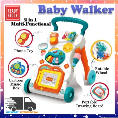 2 IN 1 MULTIFUNCTIONAL BABY WALKER WITH MUSIC AND EDUCATIONAL TOYS AC-130