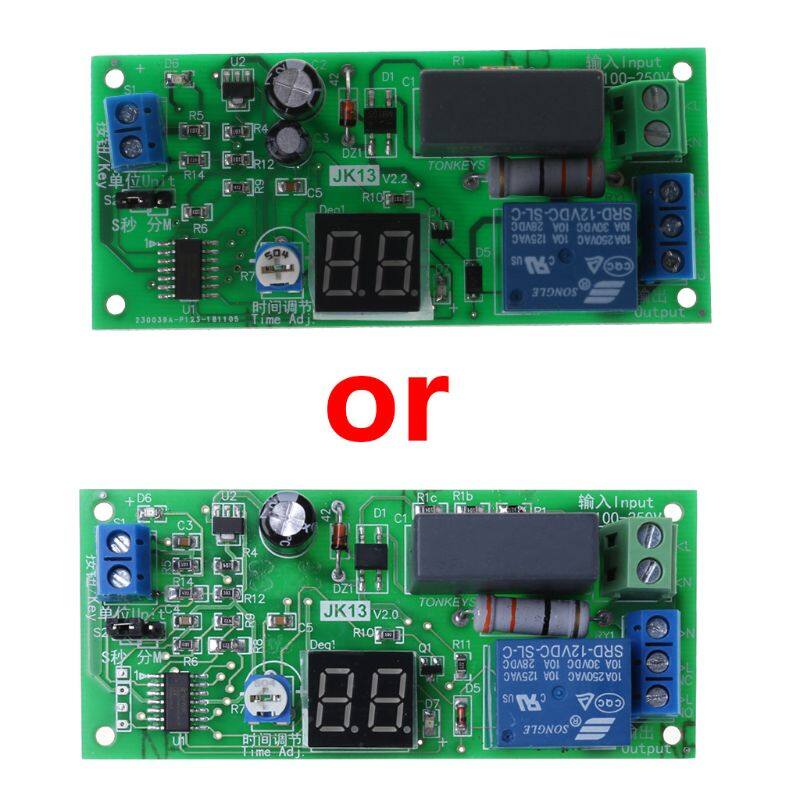 Ac220v delay timer switch turn off board 0 seconds-99 minutes delay relay module
