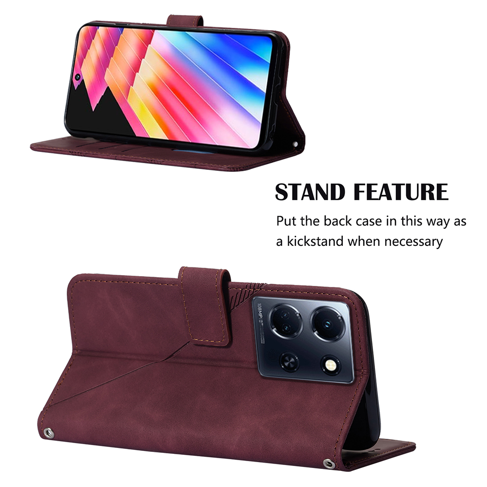 Ốp Điện Thoại Cho infinix Note 40 Note 40 5G Note 40 Pro 4G Note 40 Pro 5G Note 40 Pro+ 5G Note 30 5G Note 30 30i 30 vip 30 Pro, Ốp Da PU Cảm Giác Da Với Giá Đỡ Khe Thẻ Thiết Kế Chống Sốc