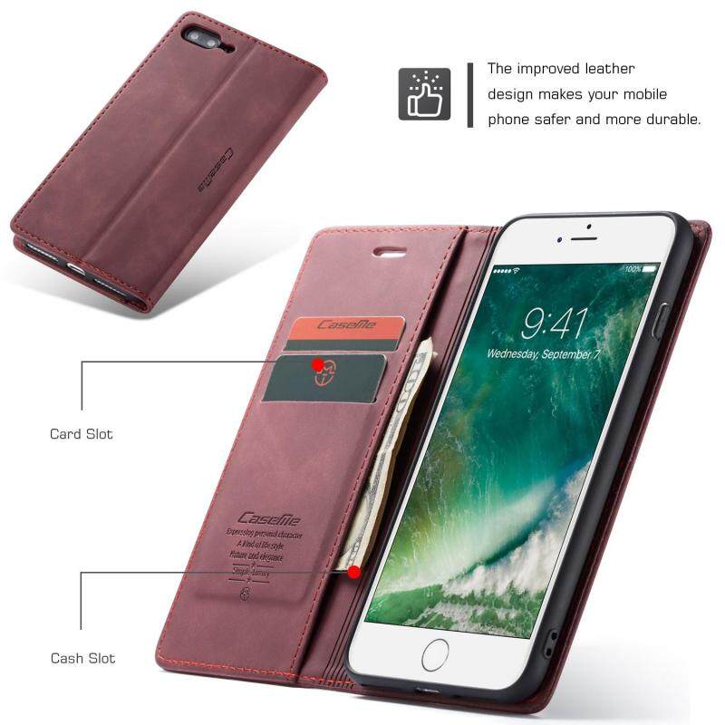 Giá BAO DA CASEME hút Tự động Da PU Ví Đứng dành cho iPhone 7 Plus/cho iPhone 8 Plus 5.5 inch