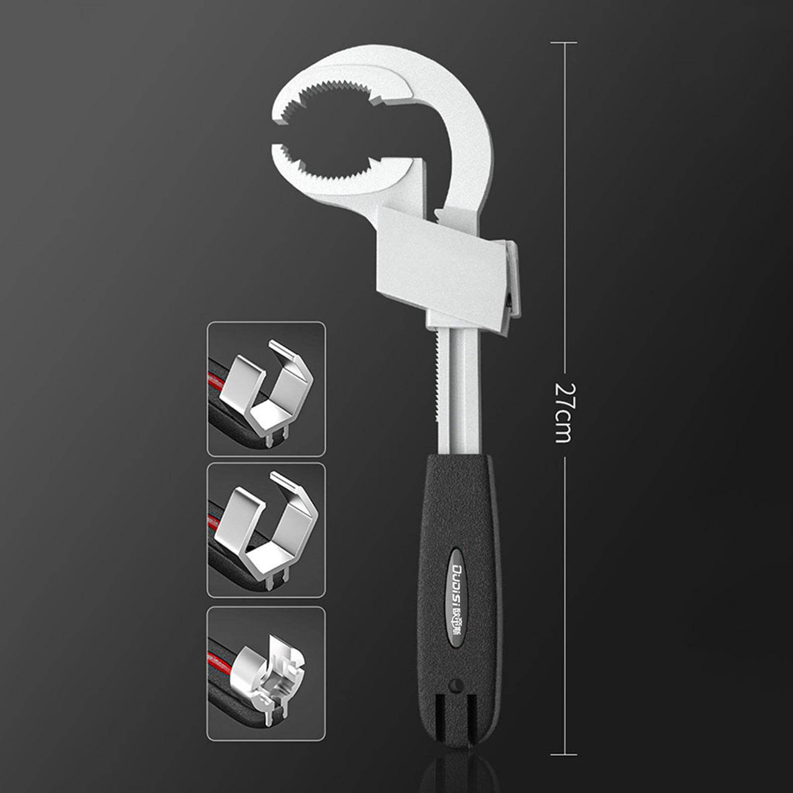 Freneci Bathroom Wrench Adjustable Double Ended Wrench Hardware Supplies Manual Tool