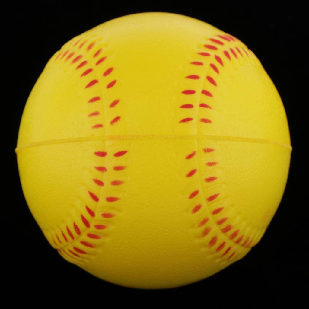 Baoblaze Pitcher's Soft Training Softball, PU Foam Yellow Baseball Ball for Practice - Durable and Practical