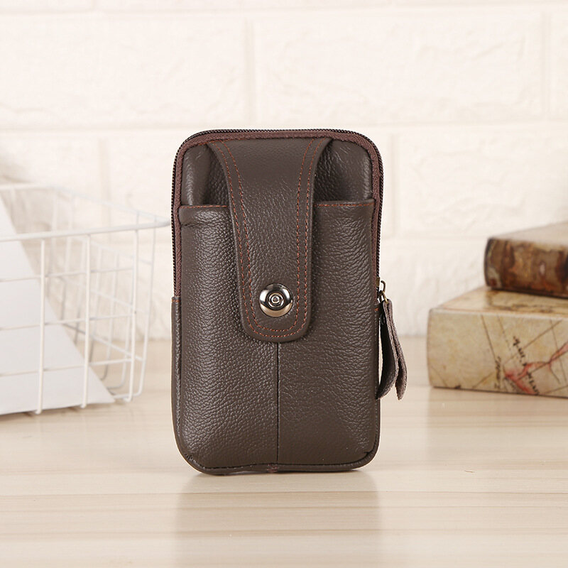 Running Holder Wallet Holster Pouch Case Men's Leather Genuine