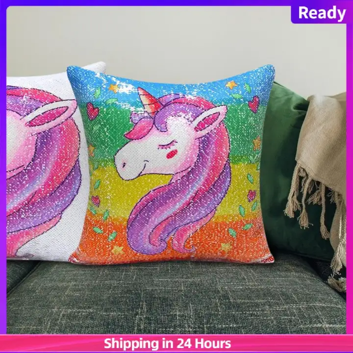 unicorn mermaid pillow