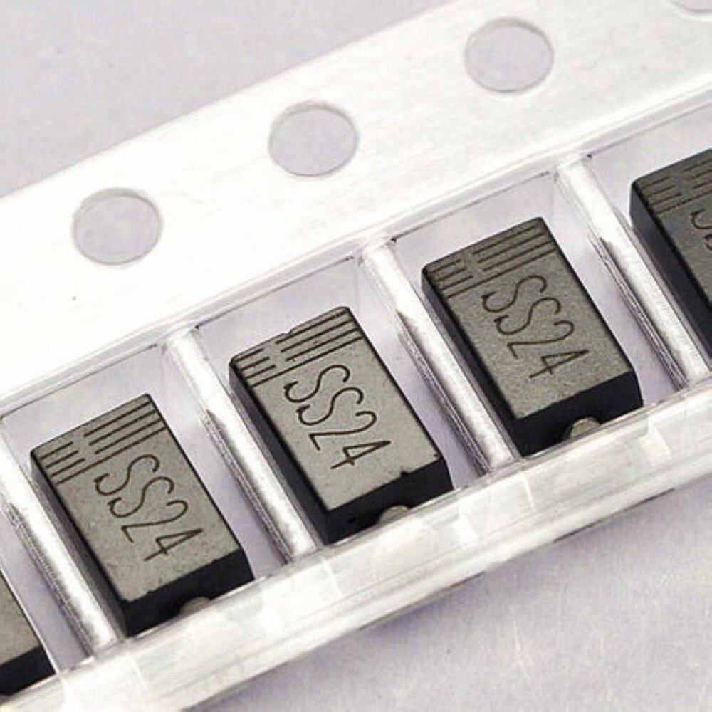 50pcs ss24 sr240 sk24 2a/40v sma do-214ac smd schottky diodes