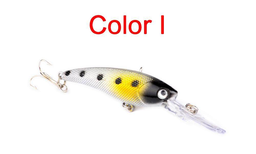 8 สีวัสดุพลาสติก Abs การผลิตเหยื่อแข็ง 90mm/8.3g 6 Hook Diving ความลึก: 1.2-2.1m 3d จำลอง Eye เหยื่อเทียมปลาสีดำ Pass กินเกรียวหมุนคันเบ็ดตกปลา Sharp ต้านทานการกัดกร่อนเพิ่มเติมเหมาะสำหรับตกปลาทะเล