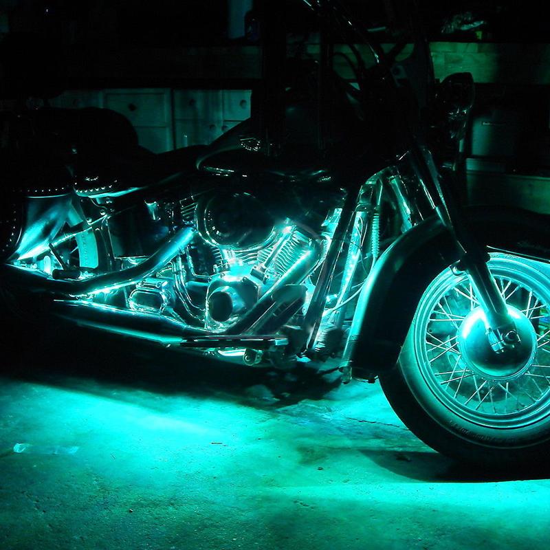 36LED Motorcycle Pod Light Ground Effect Kit Remote Control For Harley