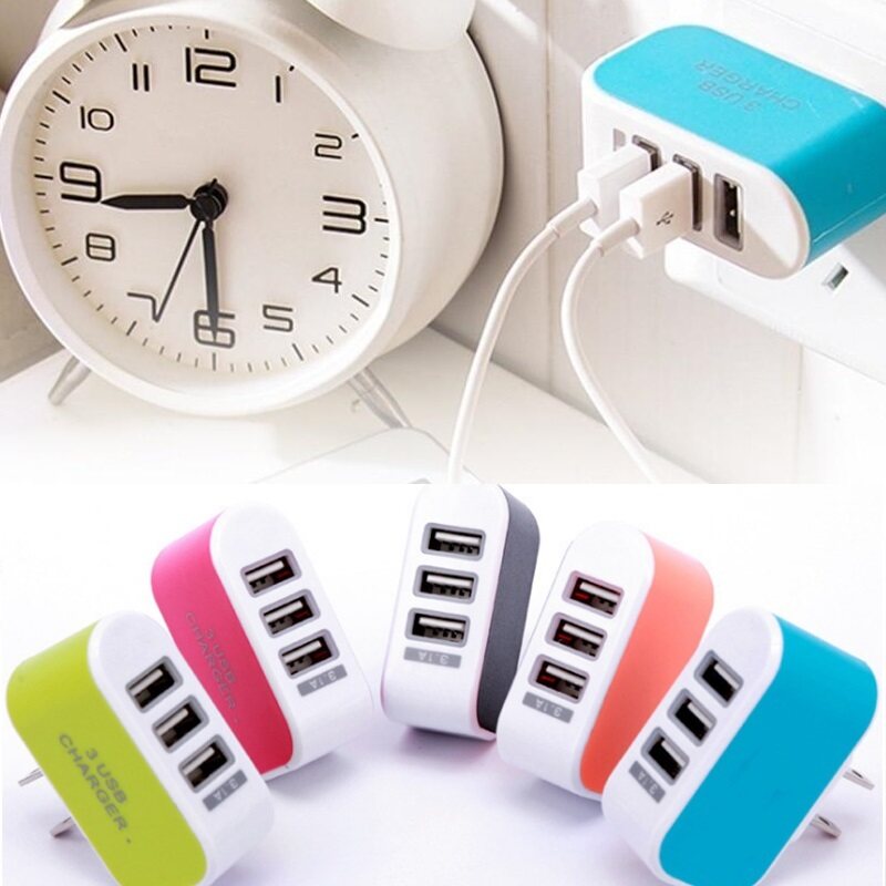 Giá Kẹo COLOFUL 3USB Có Cổng Sạc Điện Thoại Di Động Sạc Du Lịch Đa Năng Mỹ Cắm