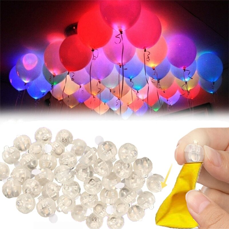10PCS LED Balloon Light Mini Round Balls Lights, Waterproof Tiny Led Light Long Standby Time Lights for Balloon Paper Lantern Festival Birthday Party Wedding