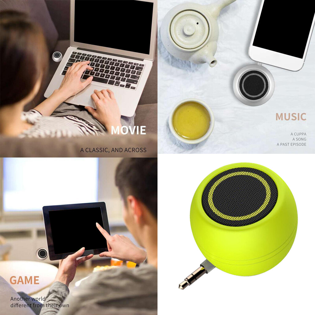 Baoblaze Mini Speaker 3.5mm Jack AUX Music Audio Player for Phone Notebook