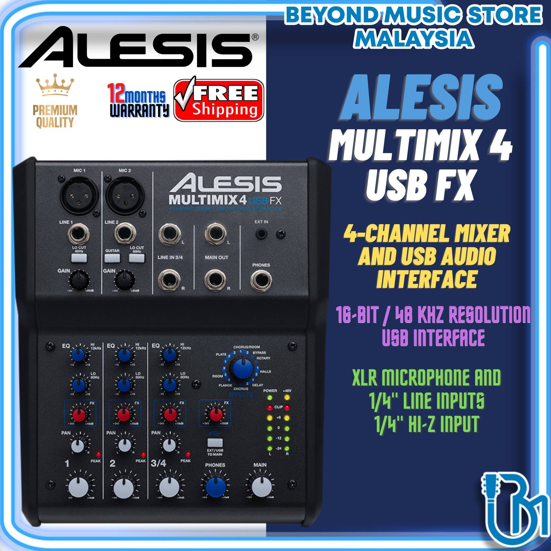Alesis MultiMix 4 USB FX Four-channel Mixer with Effects and USB Audio |  Lazada