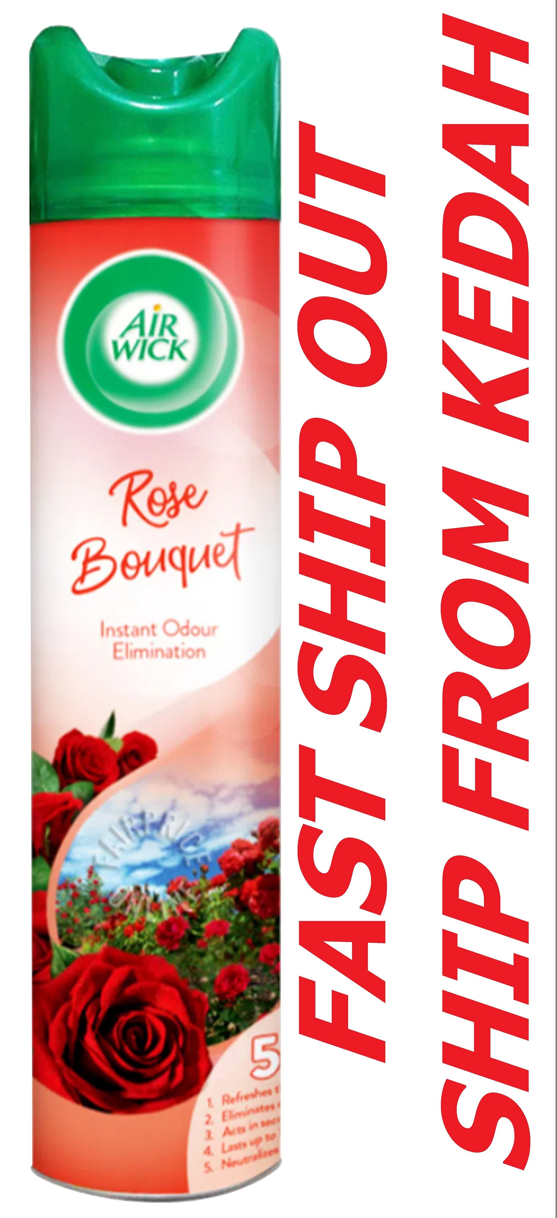 AIRWICK INSTANT ODOUR ELIMINATION 5IN1 300ML / PEWANGI SEGERA AIRWICK