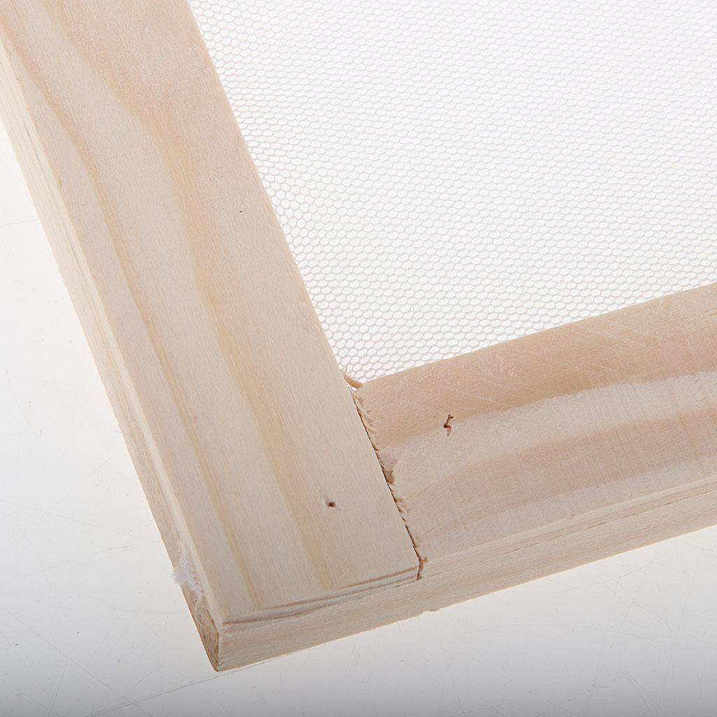 Perfeclan Natural Wood Rectangular Frame with Mesh for Paper Recycling Paper Making Dried Flower Paper Handicrafts Papermaking Mould DIY Tools