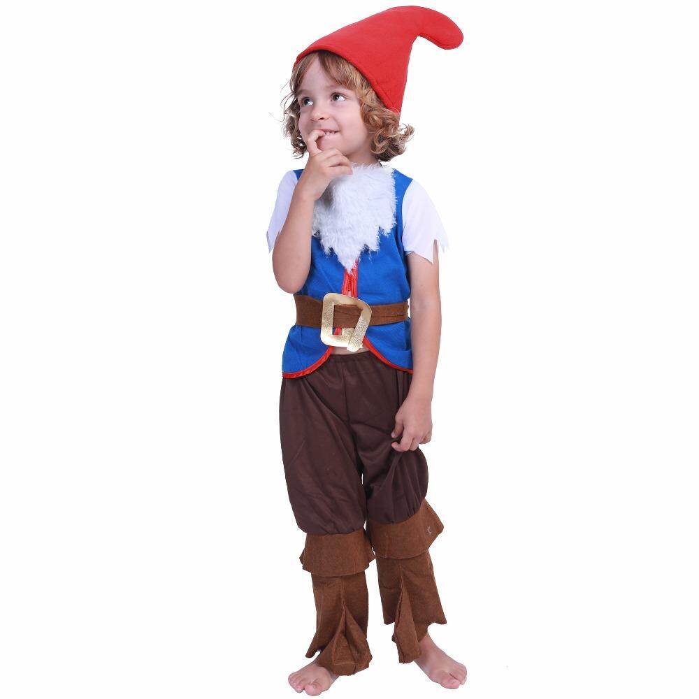 Christmas Elf Halloween Costumes for Kids Fairy Tale Seven Dwarfs Cosplay Costume
