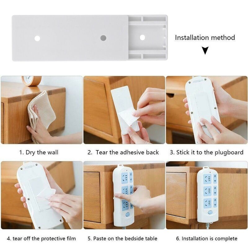 Giá Đỡ Phích Cắm Ma Thuật Giá Đỡ Ổ Cắm Miếng Dán Giá Đỡ Bảng Vá Dụng Cụ Cố Định Gắn Tường Không Cần Đục Lỗ, Tổ Chức Ổ Cắm Chủ