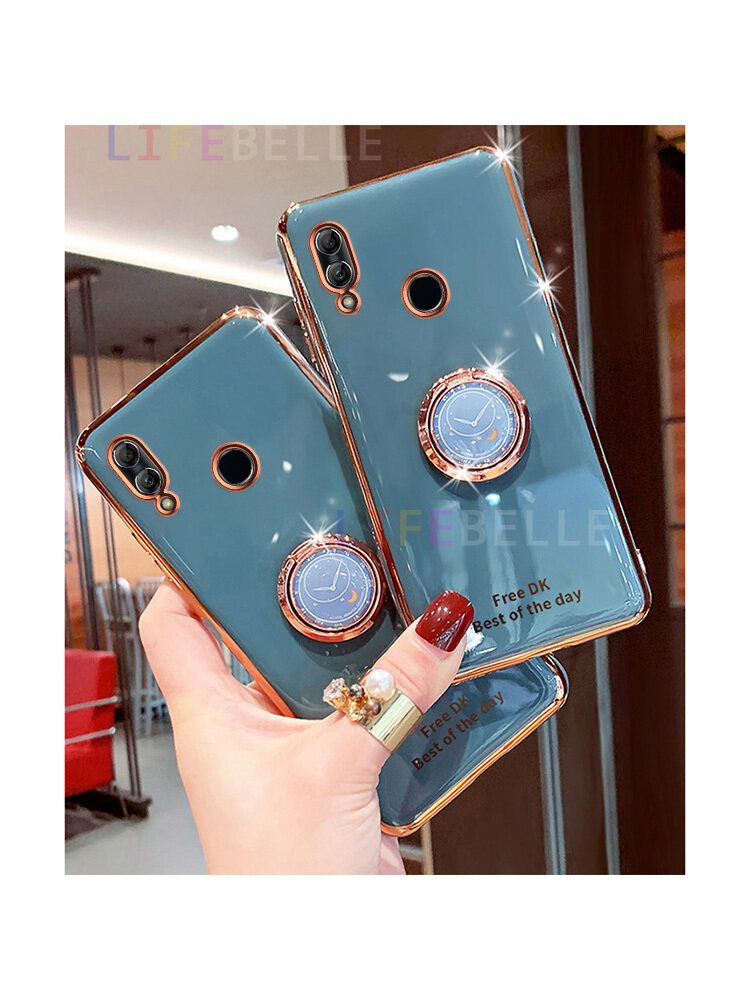 Ốp Lưng LIFEBELLE Cho Ốp Huawei Nova 3i + Giá Đỡ Nhẫn Đeo Ngón Tay, Ốp Điện Thoại Viền Mạ Siêu Mỏng Sáng Bóng Sang Trọng Ốp Lưng Silicon TPU Mềm Ốp Chống Sốc Cao Cấp Vỏ Bảo Vệ