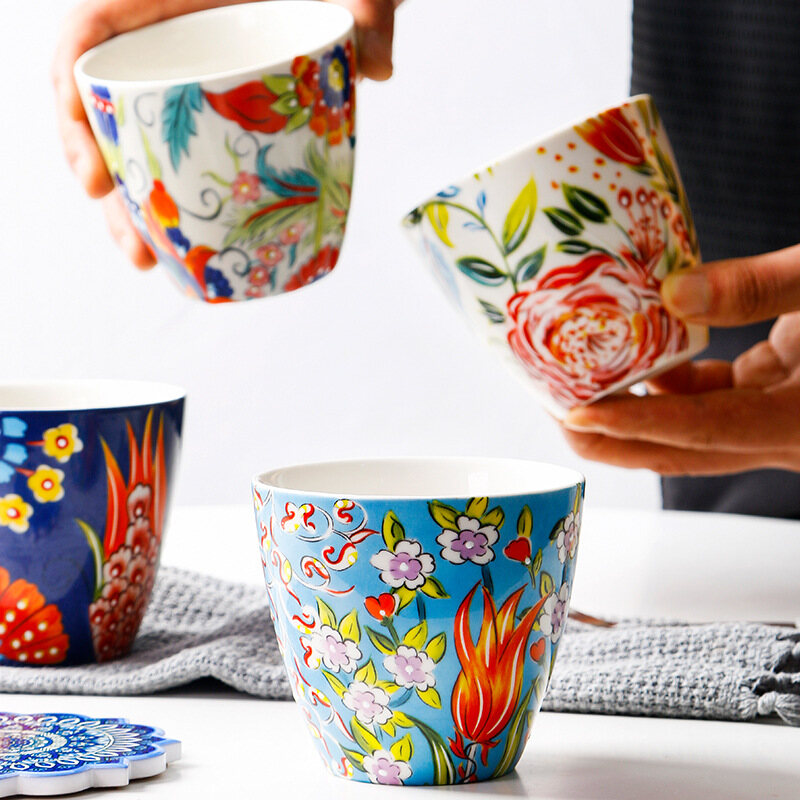 OMK American Style Underglaze Ceramic Teacup 400ML Coffee Cup Mug