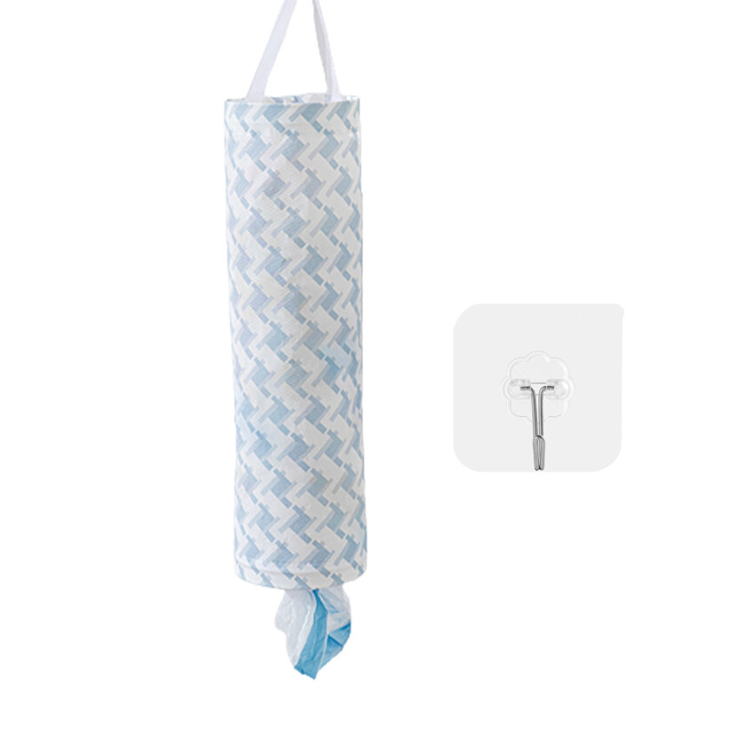 Plastic Bag HolderMesh With Hook,Hanging Storage Dispensers Foldable Breathable Washable Hanging Mesh Garbage Bag Organizer For Kitchen Plastic Bag Storage